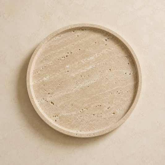 Beige Travertine Stone Tray