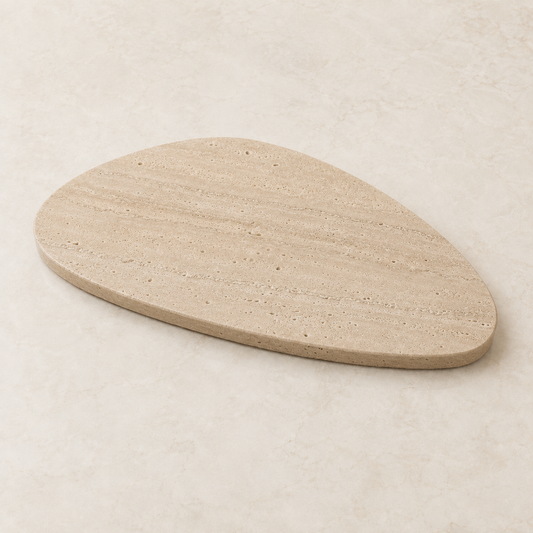 Beige Travertine Shell Tray