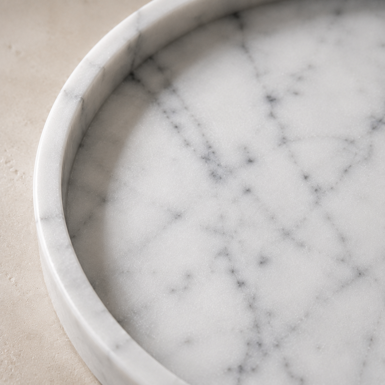 Carrara White Marble Tray