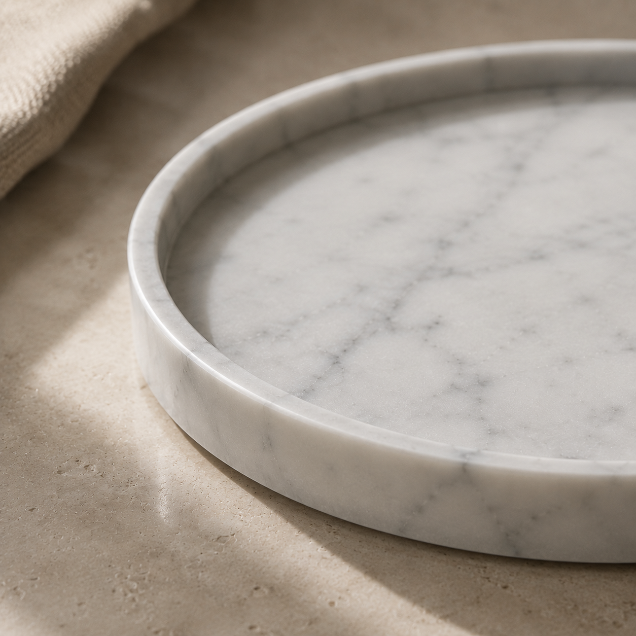 Carrara White Marble Tray