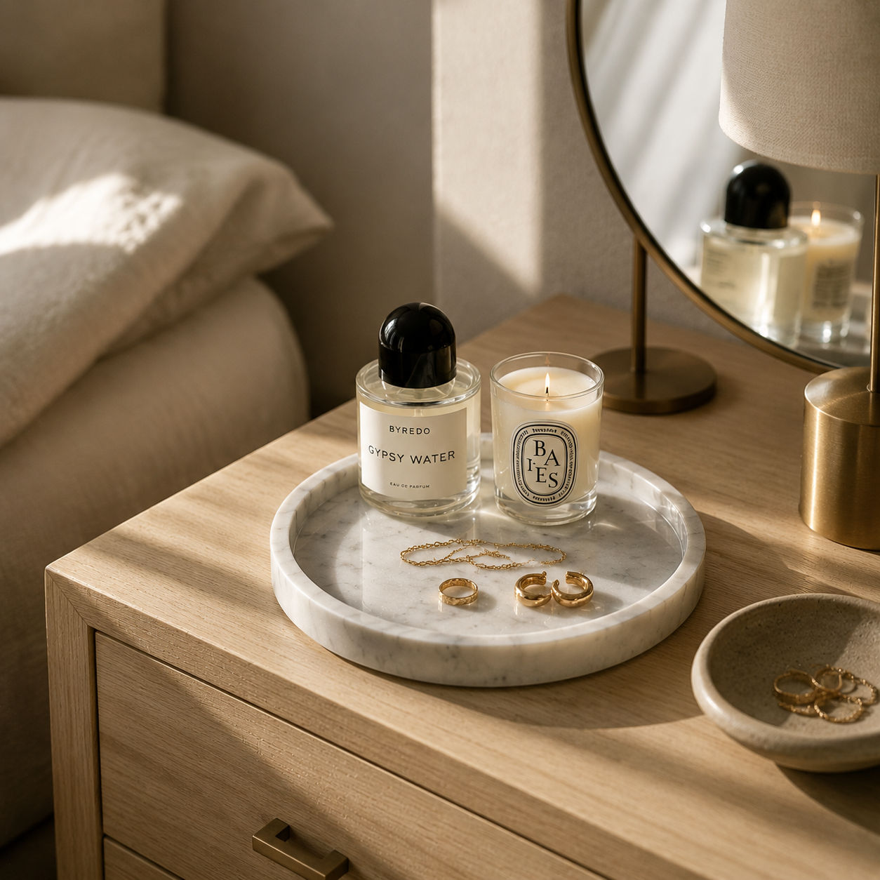 Carrara White Marble Tray