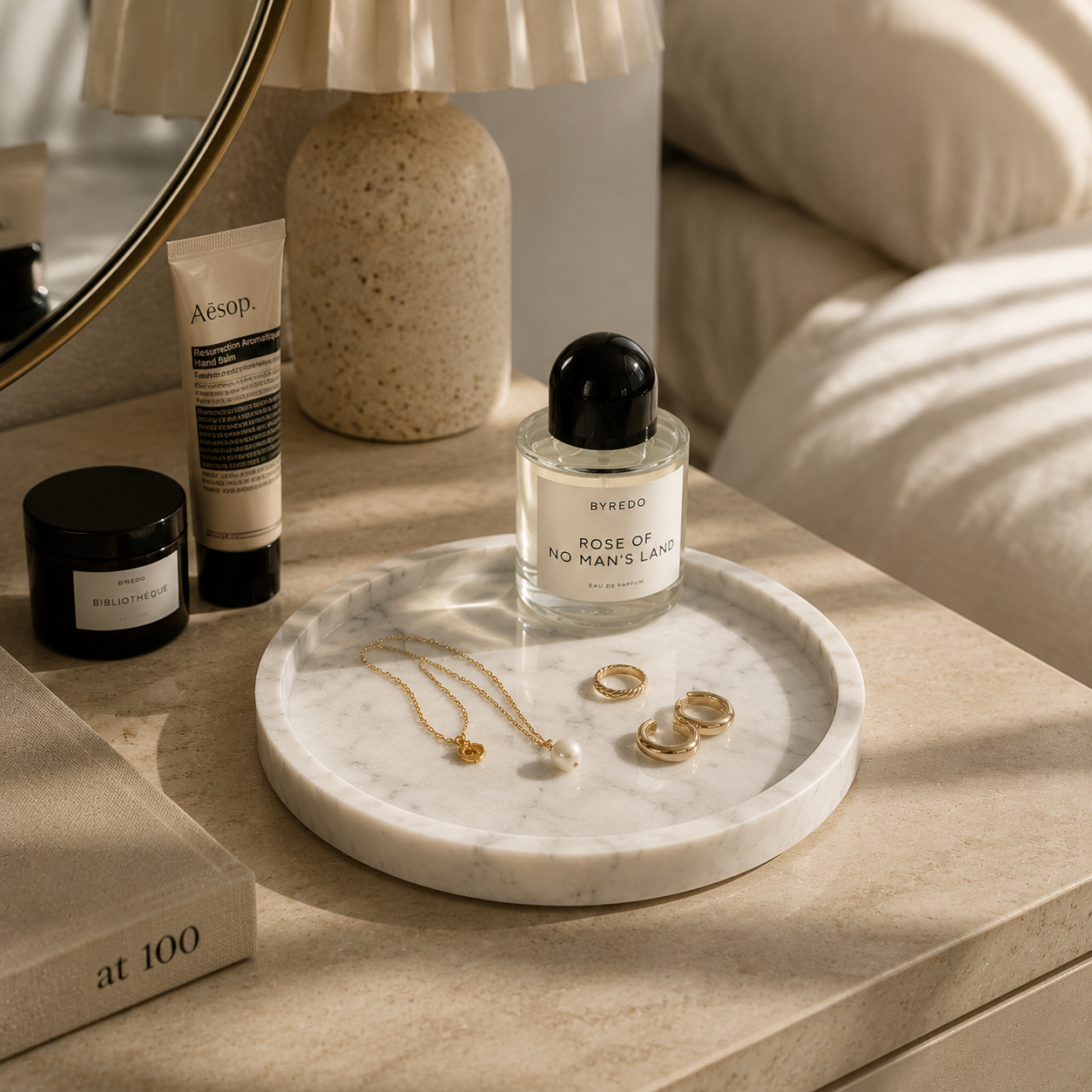 Carrara White Marble Tray