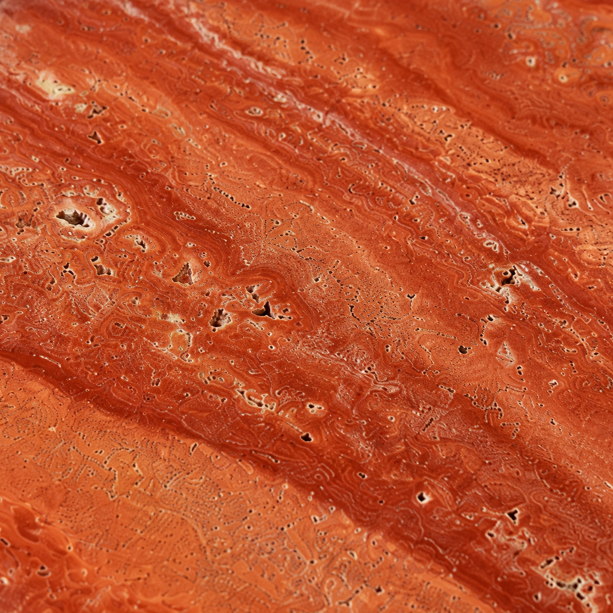 Red Travertine Marble Tray