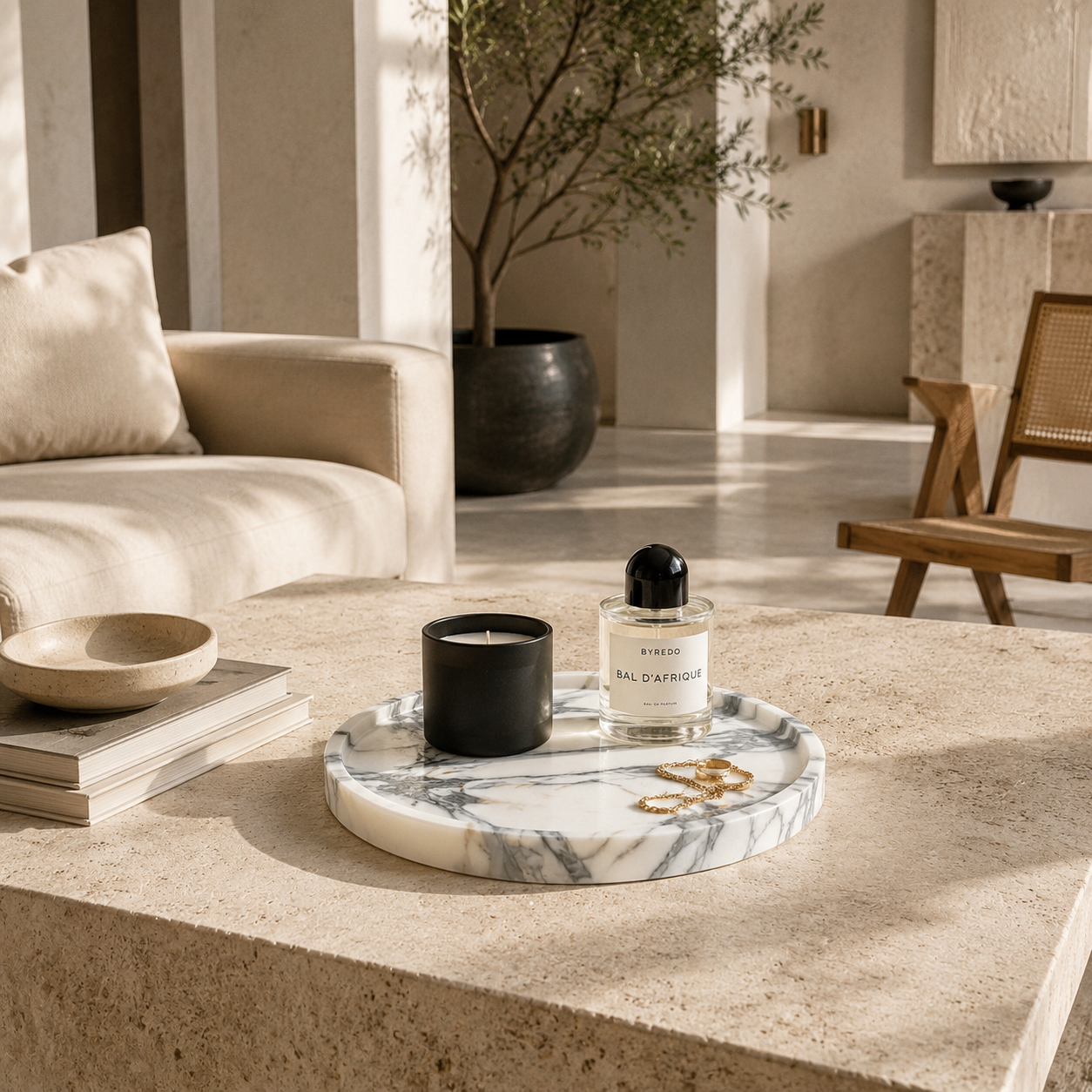 Arabescato Marble Tray