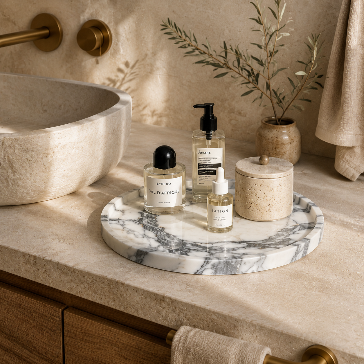 Arabescato Marble Tray