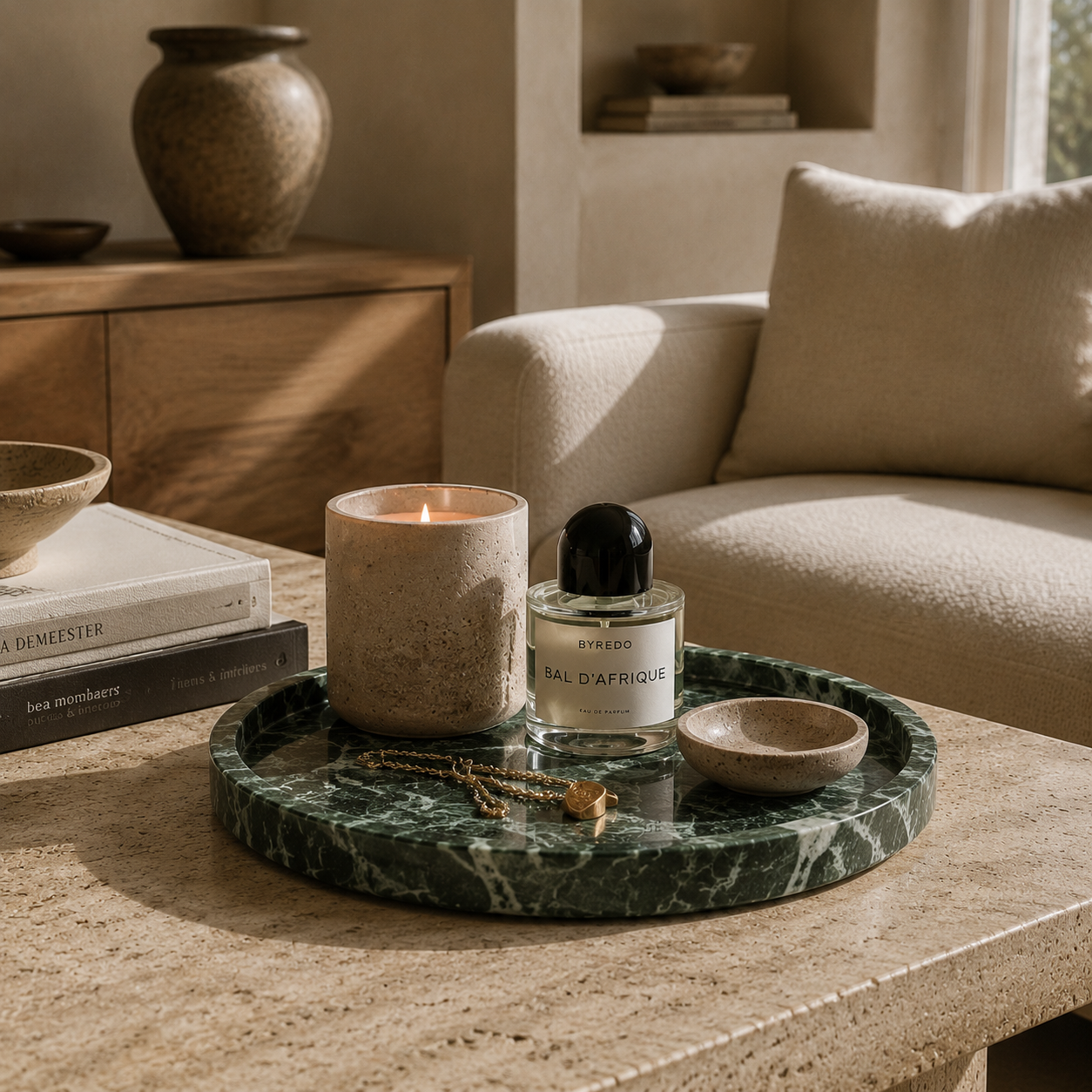 Verde Alpi Green Marble Tray