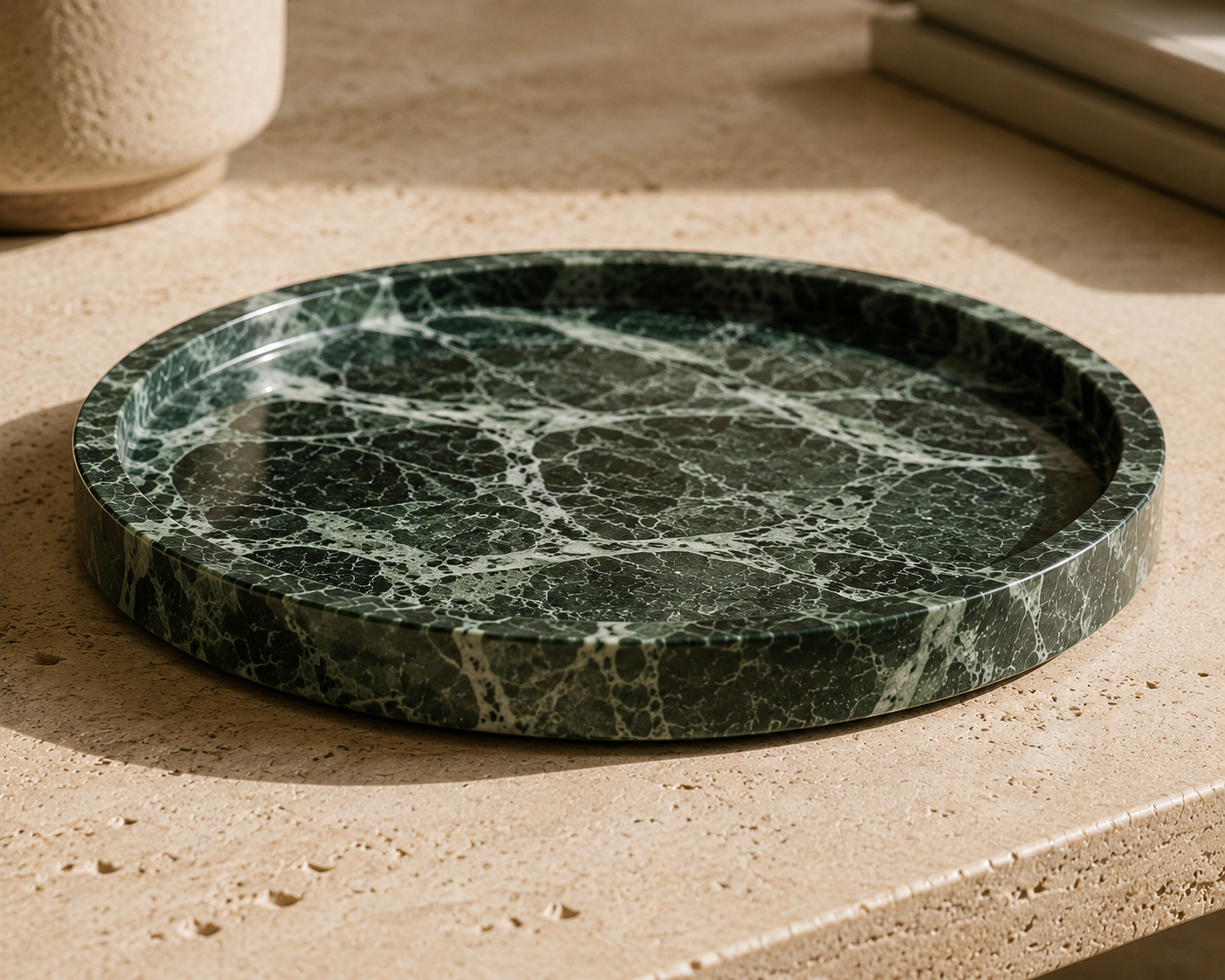 Verde Alpi Green Marble Tray