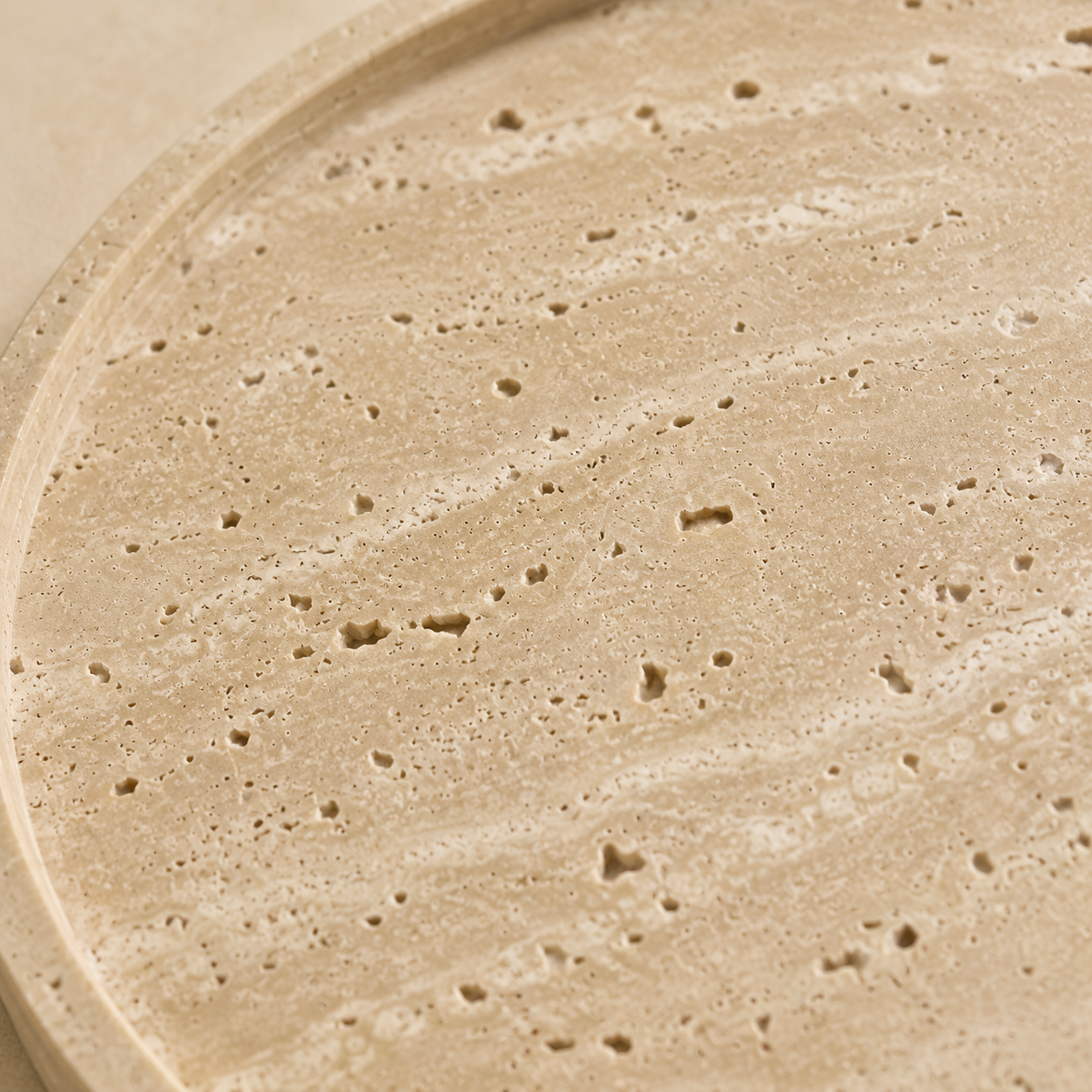Beige Travertine Stone Tray