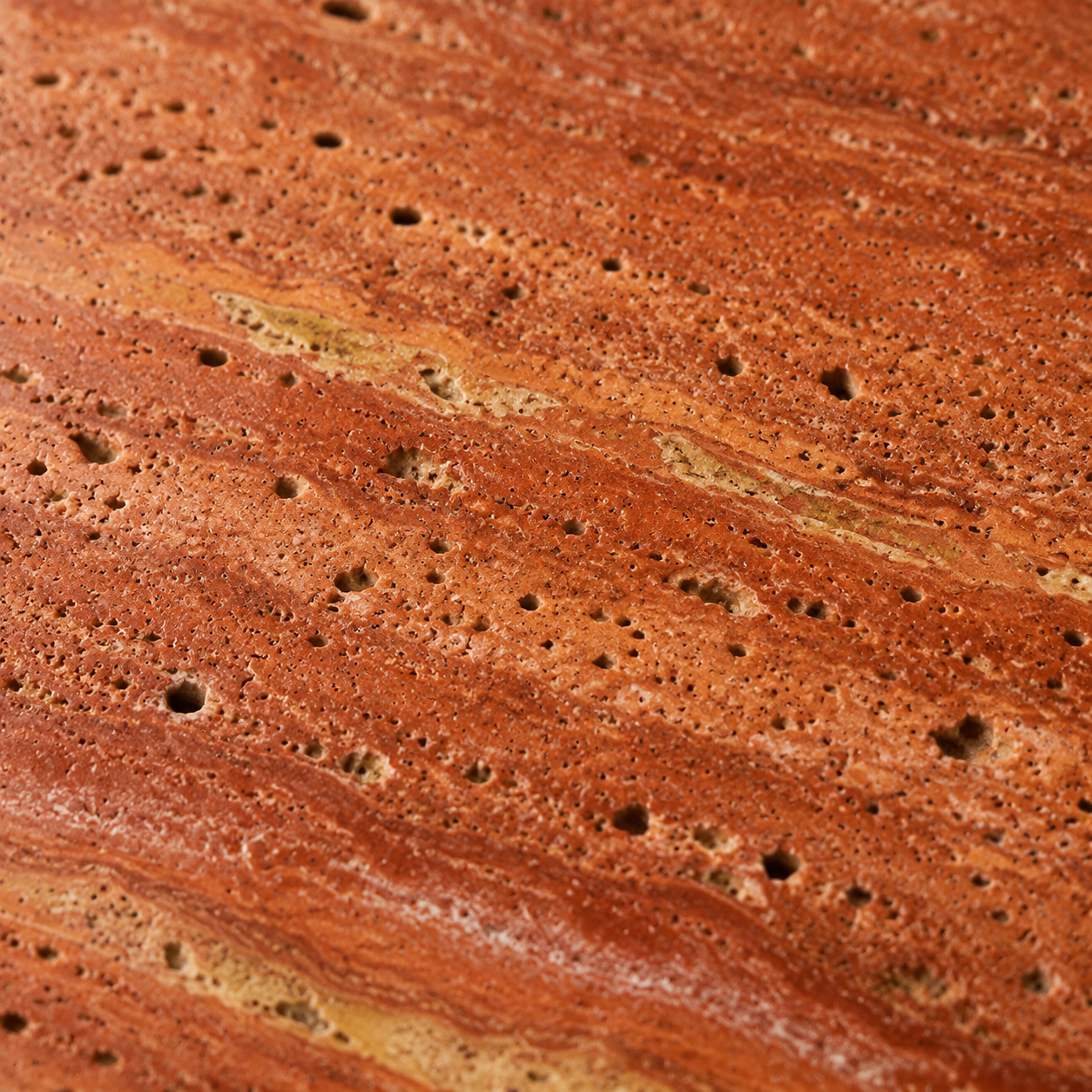 Red Travertine Scalloped Tray