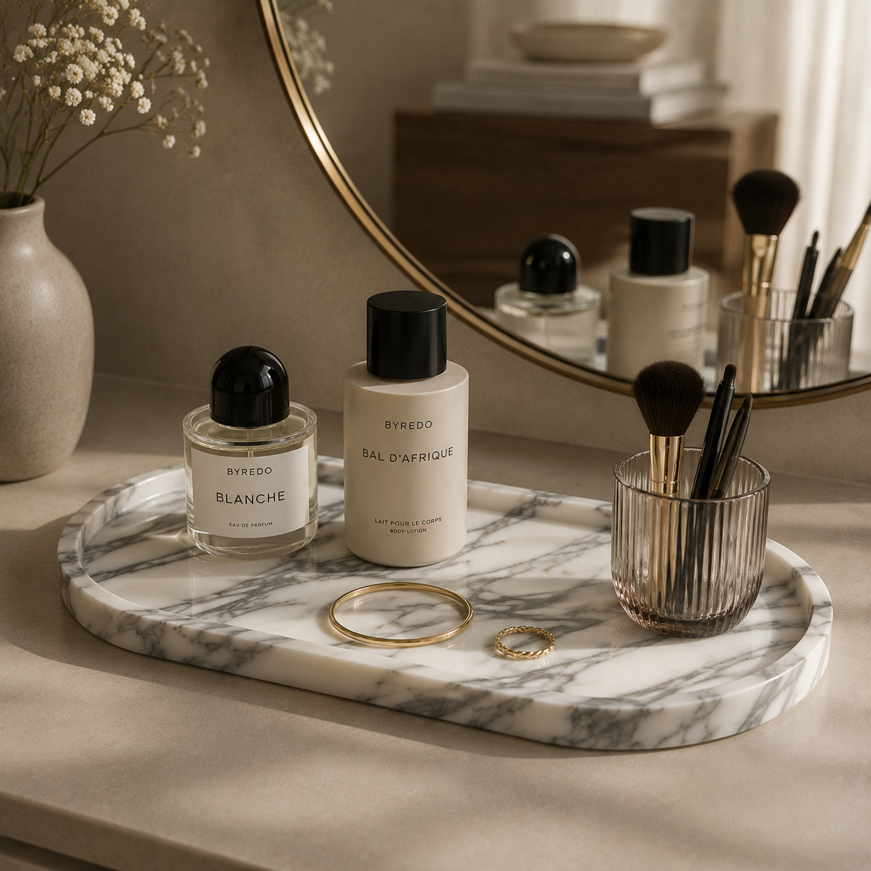 Arabescato Marble Oval Tray