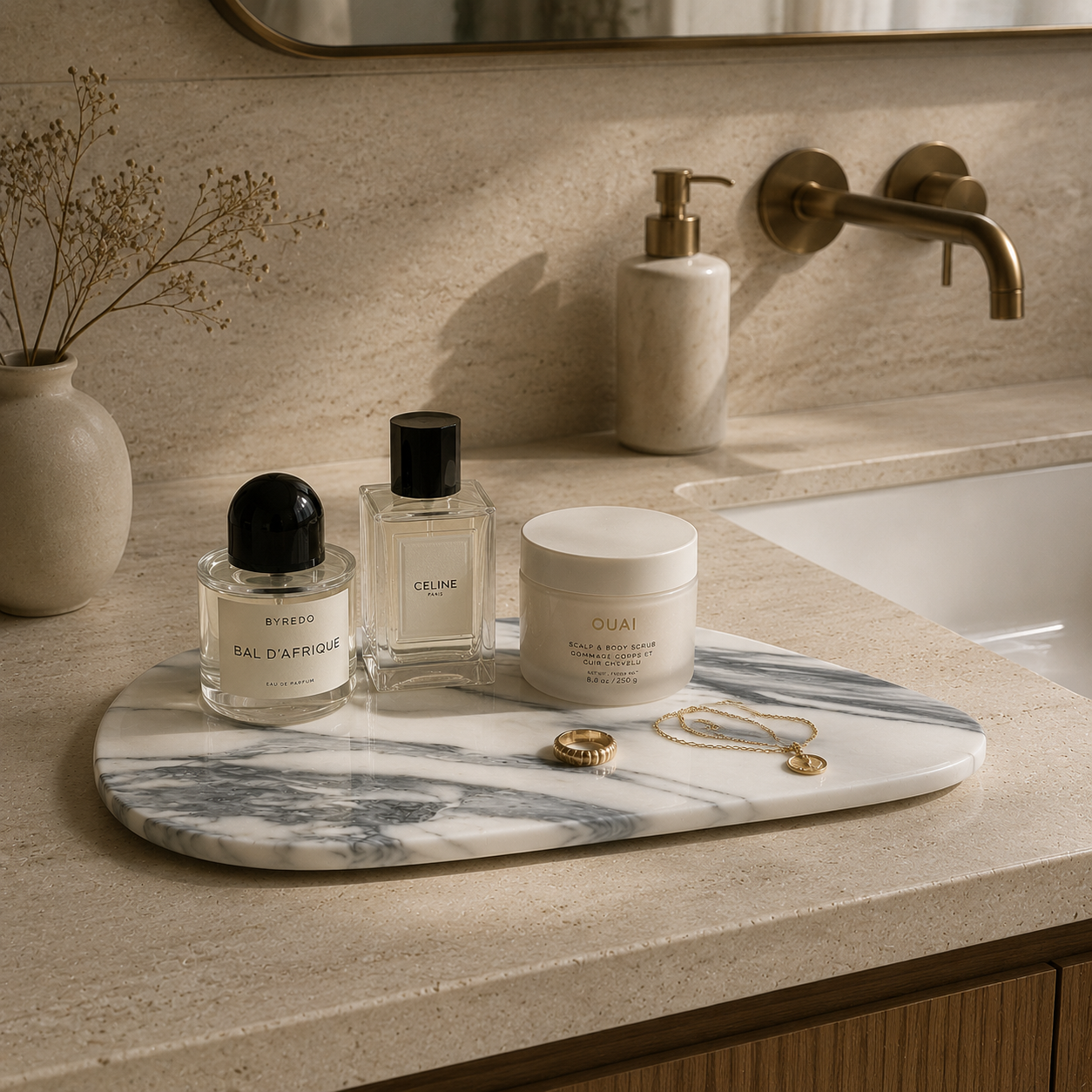 Arabescato Marble Shell Tray