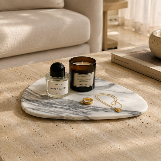 Arabescato Marble Shell Tray
