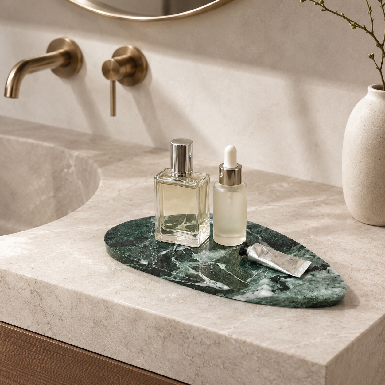 Verde Alpi Marble  Shell Tray