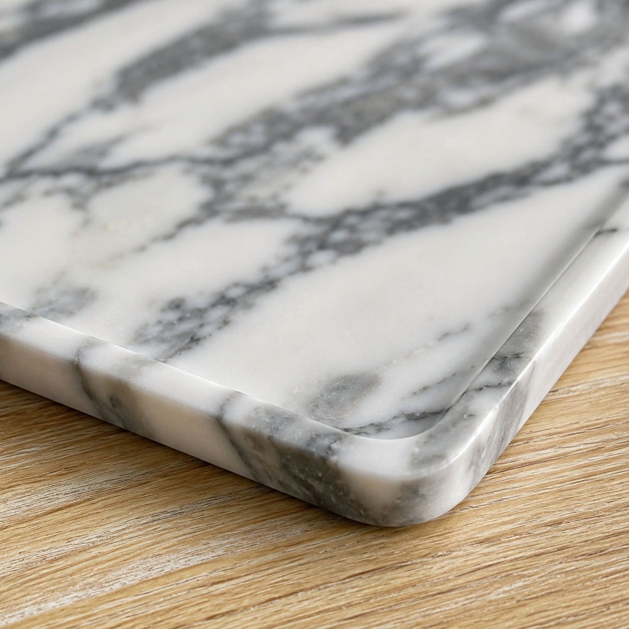 Arabescato Marble Rounded Rectangle Tray