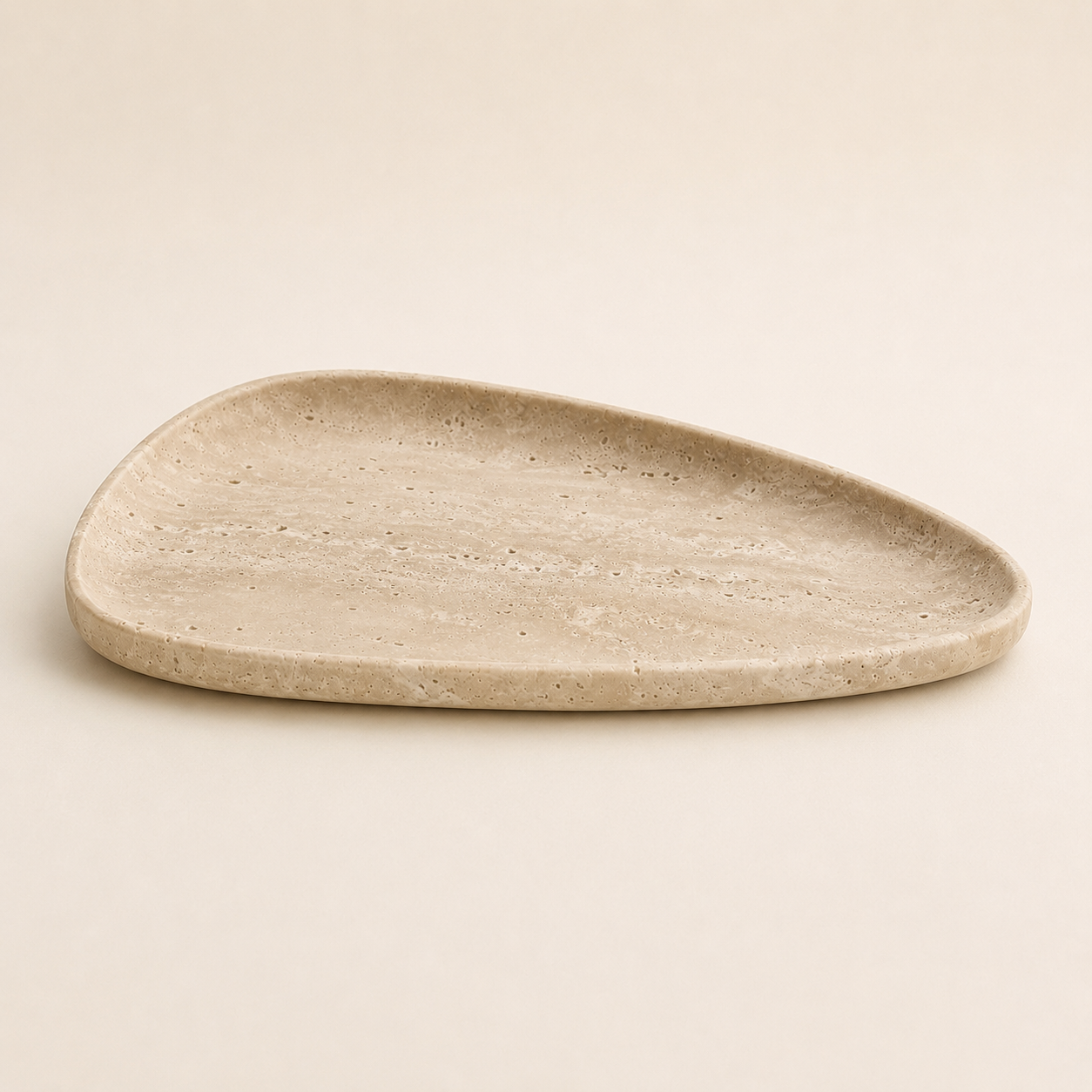 Beige Travertine Shell Tray